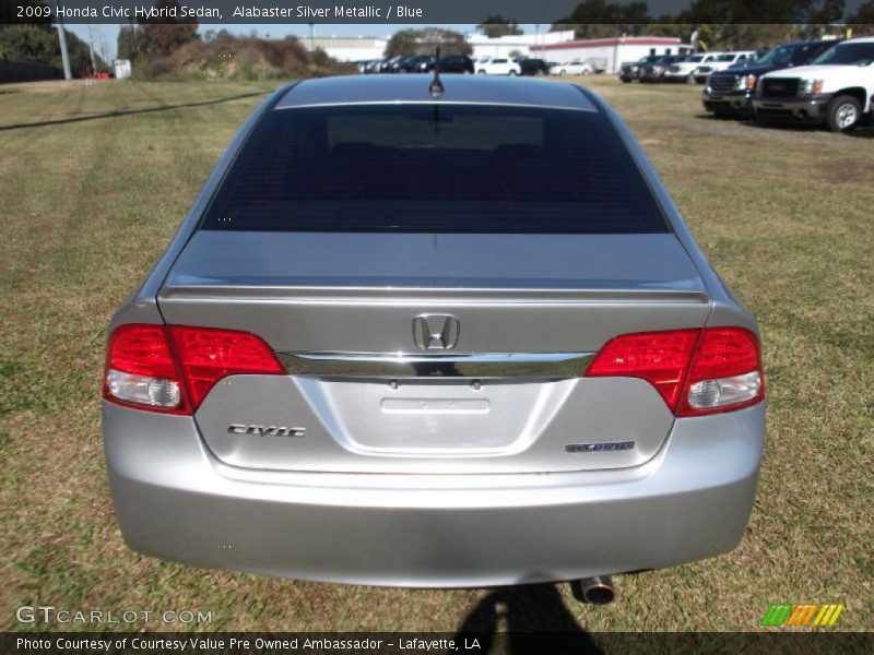 Alabaster Silver Metallic / Blue 2009 Honda Civic Hybrid Sedan