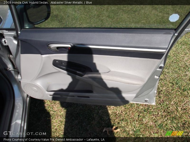 Alabaster Silver Metallic / Blue 2009 Honda Civic Hybrid Sedan