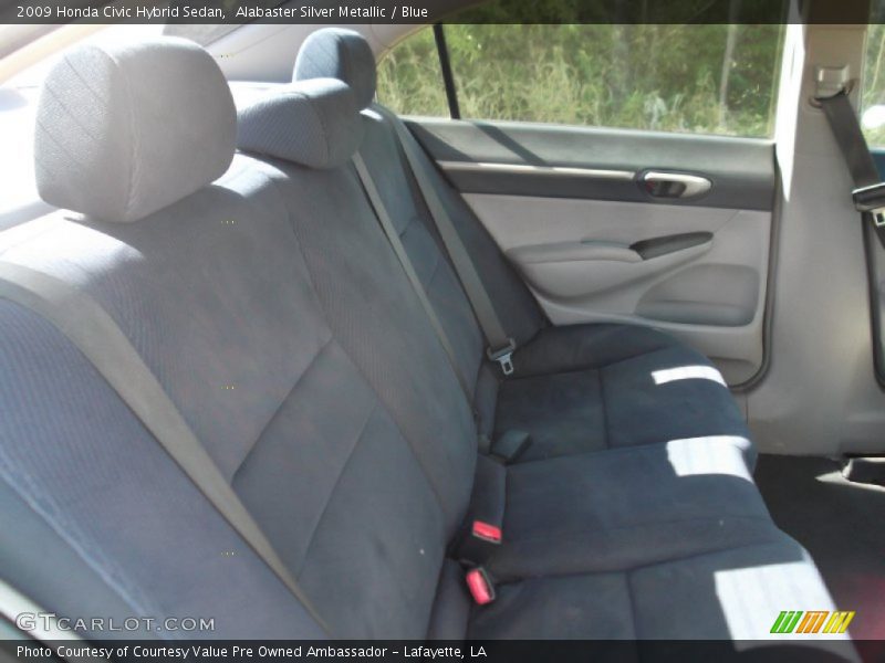 Alabaster Silver Metallic / Blue 2009 Honda Civic Hybrid Sedan