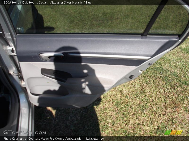 Alabaster Silver Metallic / Blue 2009 Honda Civic Hybrid Sedan