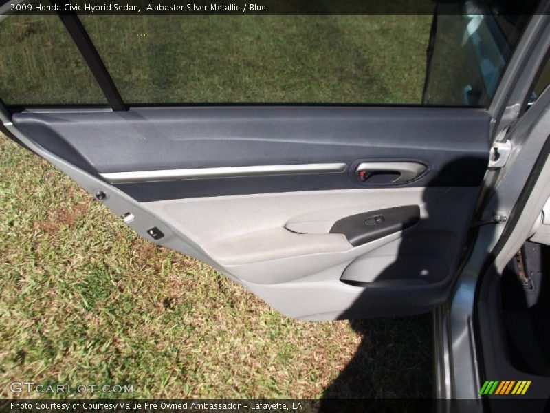 Alabaster Silver Metallic / Blue 2009 Honda Civic Hybrid Sedan