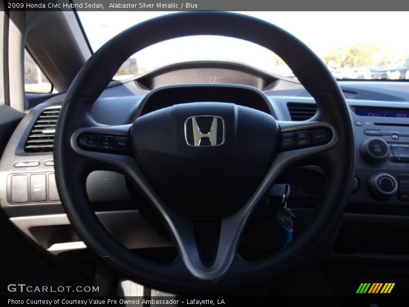 Alabaster Silver Metallic / Blue 2009 Honda Civic Hybrid Sedan