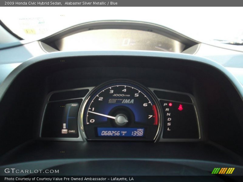 Alabaster Silver Metallic / Blue 2009 Honda Civic Hybrid Sedan