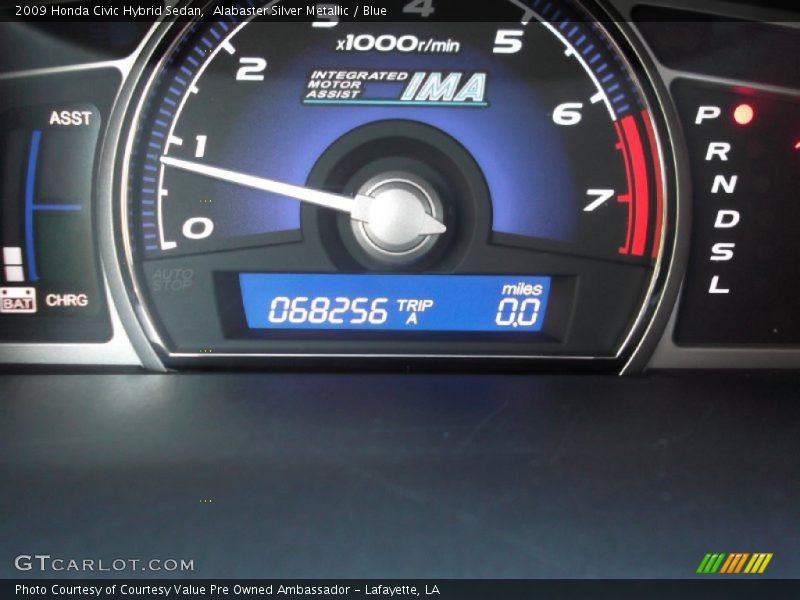 Alabaster Silver Metallic / Blue 2009 Honda Civic Hybrid Sedan