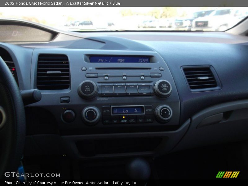 Alabaster Silver Metallic / Blue 2009 Honda Civic Hybrid Sedan