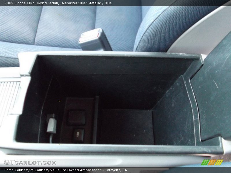 Alabaster Silver Metallic / Blue 2009 Honda Civic Hybrid Sedan