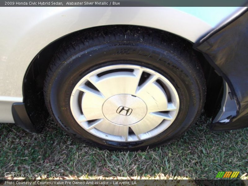 Alabaster Silver Metallic / Blue 2009 Honda Civic Hybrid Sedan