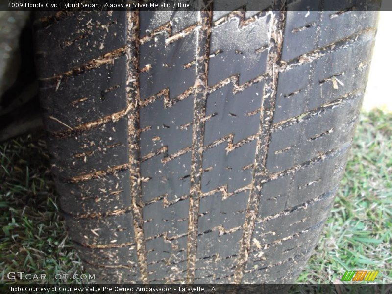 Alabaster Silver Metallic / Blue 2009 Honda Civic Hybrid Sedan