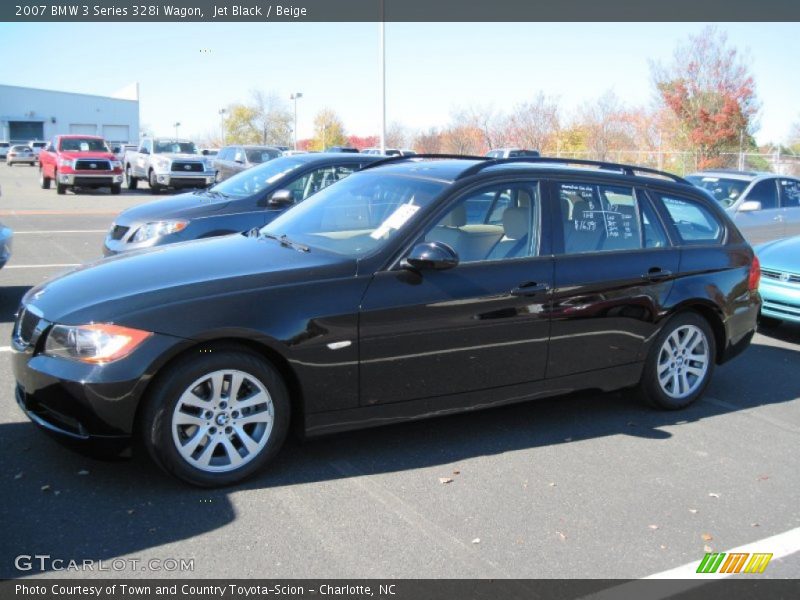 Jet Black / Beige 2007 BMW 3 Series 328i Wagon