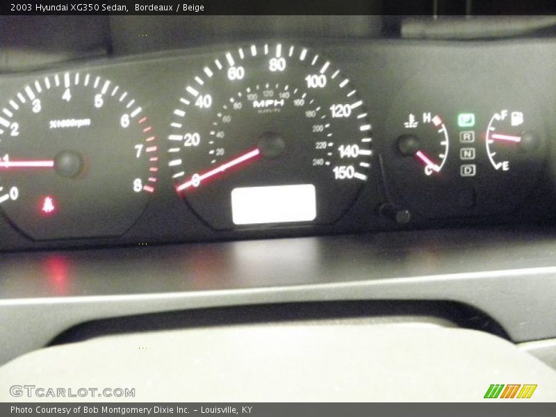 Bordeaux / Beige 2003 Hyundai XG350 Sedan