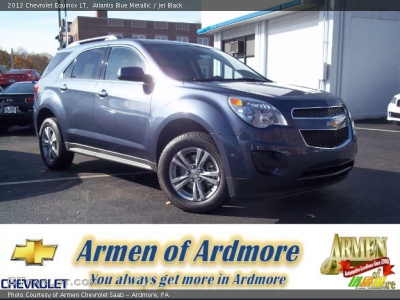 Atlantis Blue Metallic / Jet Black 2013 Chevrolet Equinox LT