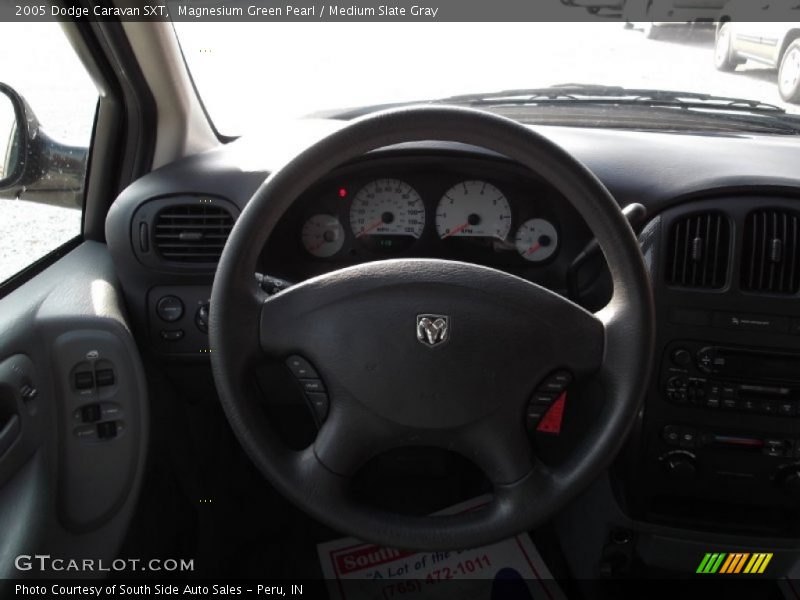 Magnesium Green Pearl / Medium Slate Gray 2005 Dodge Caravan SXT