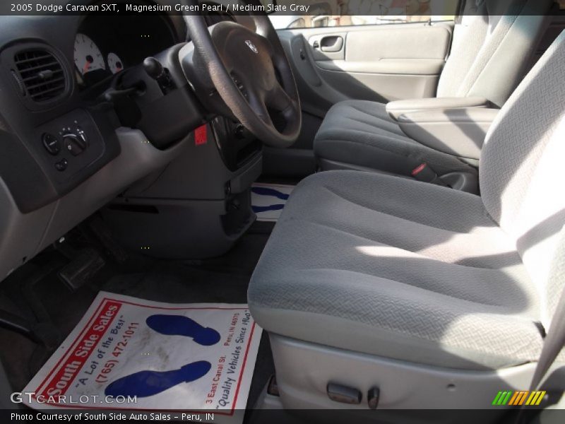 Magnesium Green Pearl / Medium Slate Gray 2005 Dodge Caravan SXT