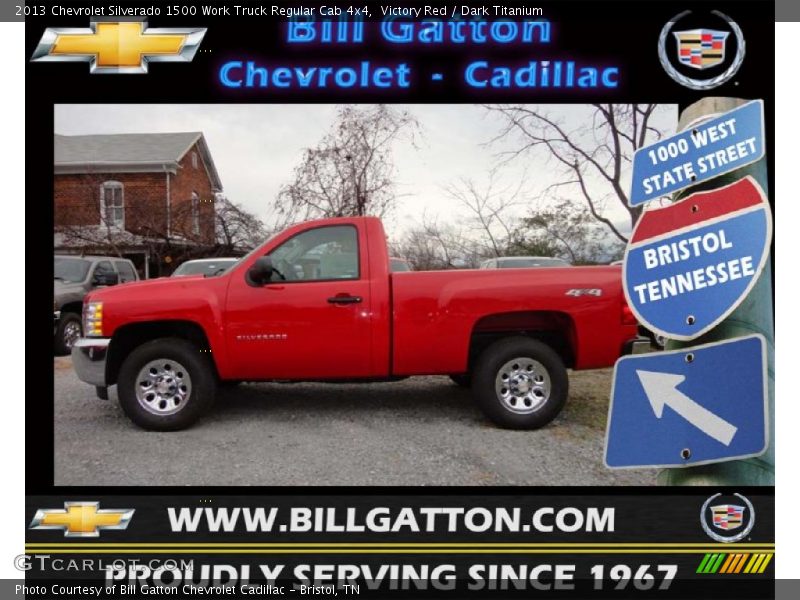 Victory Red / Dark Titanium 2013 Chevrolet Silverado 1500 Work Truck Regular Cab 4x4