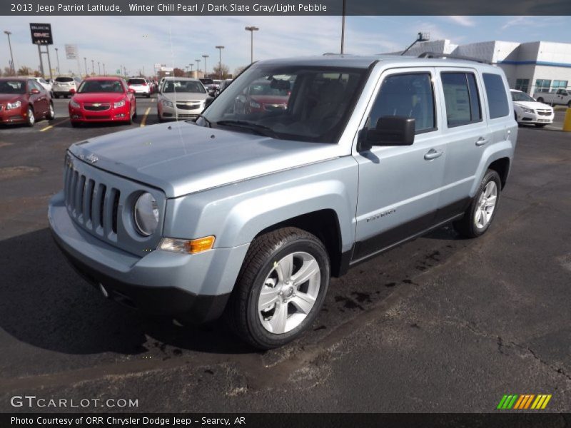 Winter Chill Pearl / Dark Slate Gray/Light Pebble 2013 Jeep Patriot Latitude