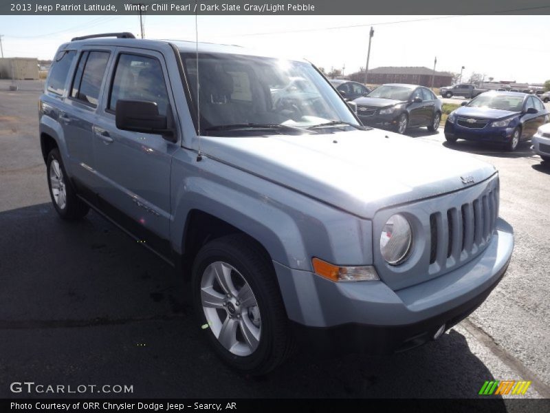 Winter Chill Pearl / Dark Slate Gray/Light Pebble 2013 Jeep Patriot Latitude