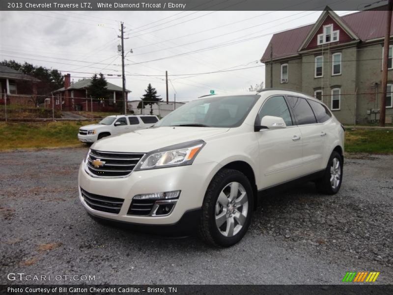 White Diamond Tricoat / Ebony 2013 Chevrolet Traverse LTZ