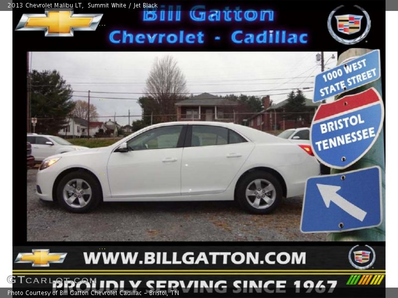 Summit White / Jet Black 2013 Chevrolet Malibu LT