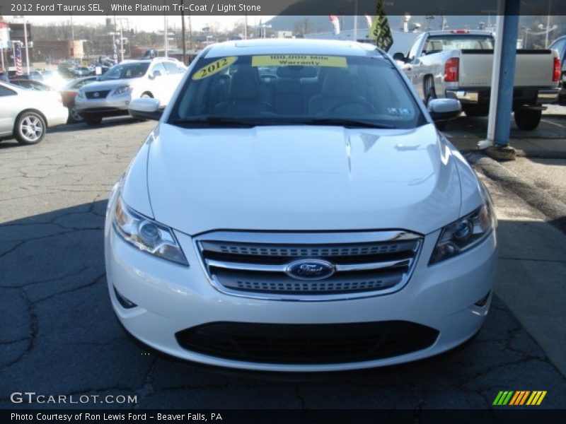 White Platinum Tri-Coat / Light Stone 2012 Ford Taurus SEL