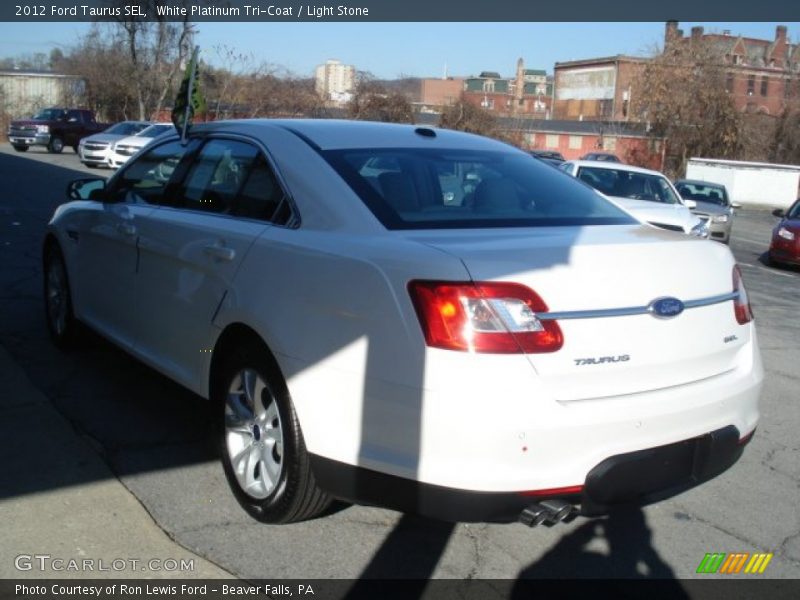 White Platinum Tri-Coat / Light Stone 2012 Ford Taurus SEL