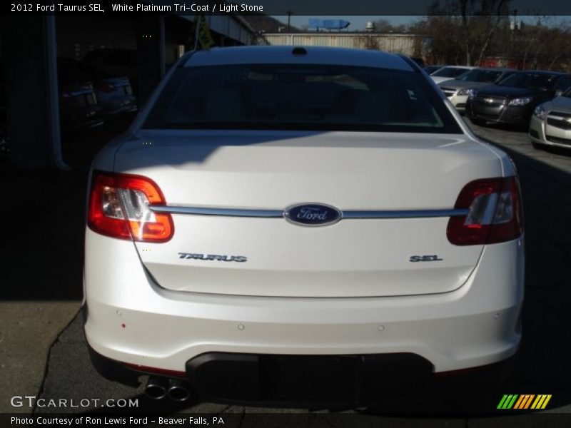 White Platinum Tri-Coat / Light Stone 2012 Ford Taurus SEL