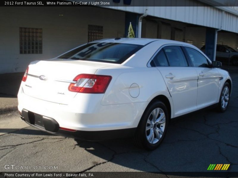White Platinum Tri-Coat / Light Stone 2012 Ford Taurus SEL