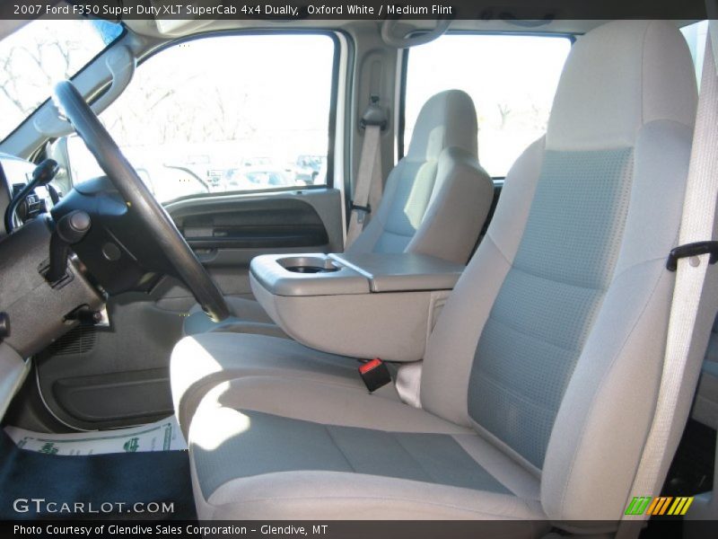 Oxford White / Medium Flint 2007 Ford F350 Super Duty XLT SuperCab 4x4 Dually