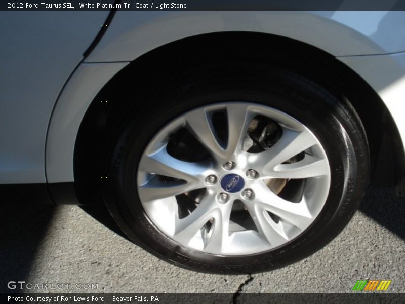 White Platinum Tri-Coat / Light Stone 2012 Ford Taurus SEL