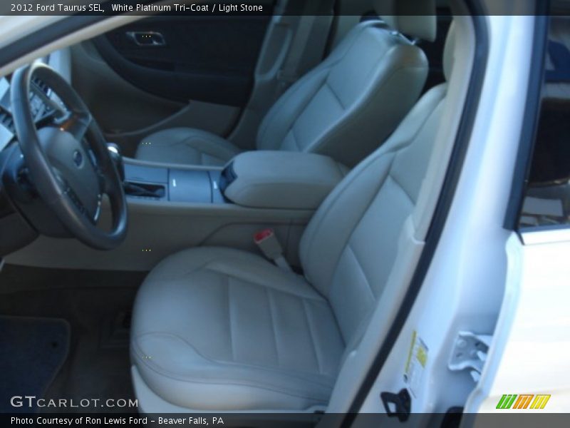 White Platinum Tri-Coat / Light Stone 2012 Ford Taurus SEL