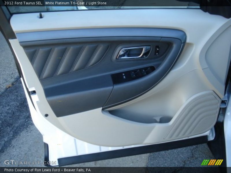 White Platinum Tri-Coat / Light Stone 2012 Ford Taurus SEL