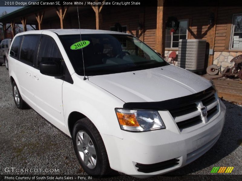Stone White / Medium Slate Gray/Light Shale 2010 Dodge Grand Caravan SE