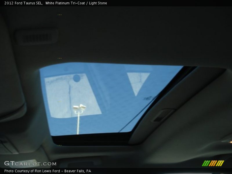 White Platinum Tri-Coat / Light Stone 2012 Ford Taurus SEL