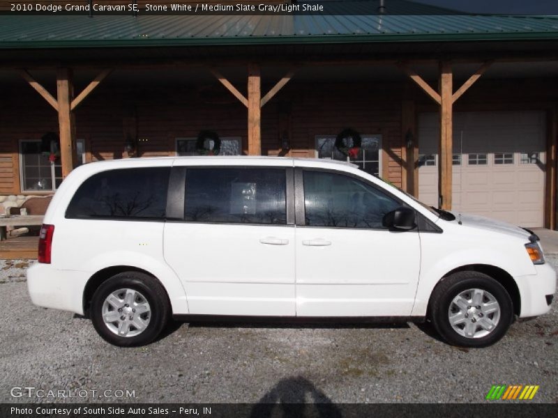 Stone White / Medium Slate Gray/Light Shale 2010 Dodge Grand Caravan SE