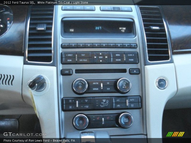 White Platinum Tri-Coat / Light Stone 2012 Ford Taurus SEL