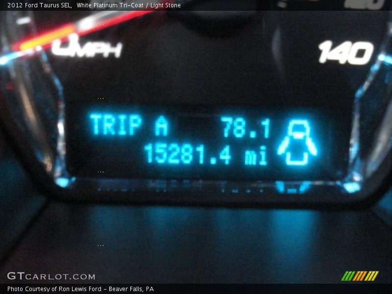 White Platinum Tri-Coat / Light Stone 2012 Ford Taurus SEL