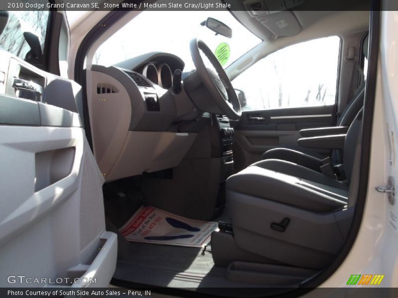 Stone White / Medium Slate Gray/Light Shale 2010 Dodge Grand Caravan SE