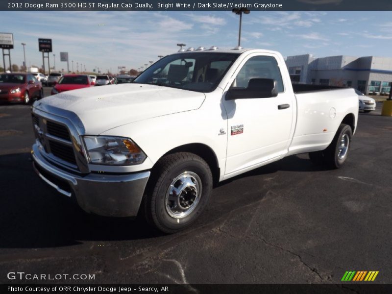 Bright White / Dark Slate/Medium Graystone 2012 Dodge Ram 3500 HD ST Regular Cab Dually