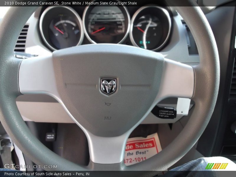 Stone White / Medium Slate Gray/Light Shale 2010 Dodge Grand Caravan SE