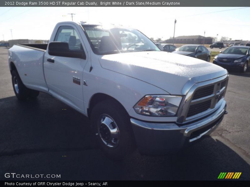 Bright White / Dark Slate/Medium Graystone 2012 Dodge Ram 3500 HD ST Regular Cab Dually