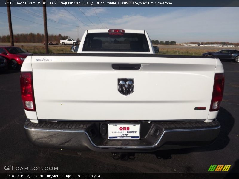 Bright White / Dark Slate/Medium Graystone 2012 Dodge Ram 3500 HD ST Regular Cab Dually