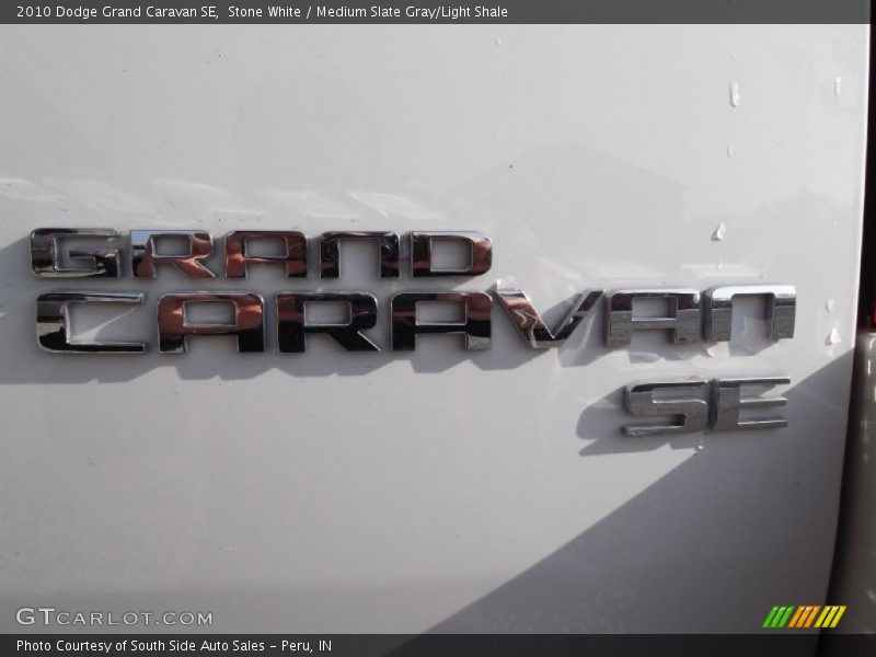 Stone White / Medium Slate Gray/Light Shale 2010 Dodge Grand Caravan SE
