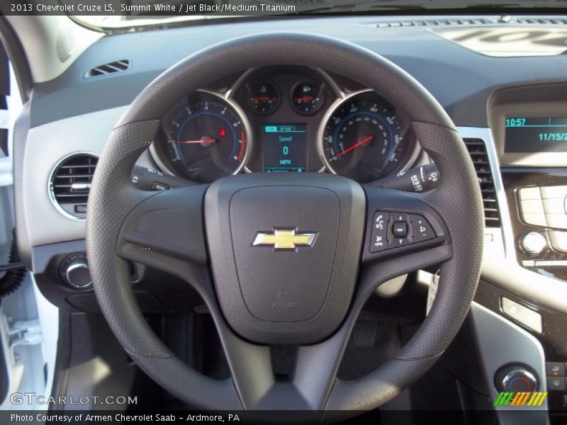 Summit White / Jet Black/Medium Titanium 2013 Chevrolet Cruze LS