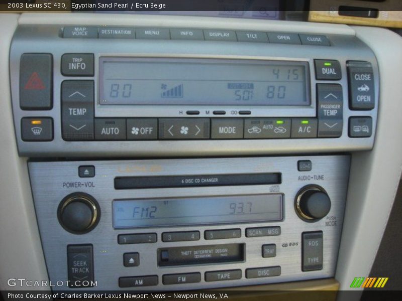 Controls of 2003 SC 430