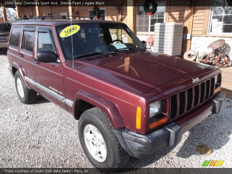 Sienna Pearl / Agate Black 2000 Jeep Cherokee Sport 4x4