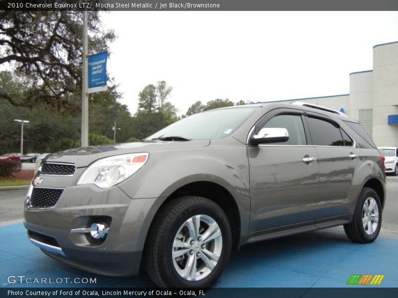 Mocha Steel Metallic / Jet Black/Brownstone 2010 Chevrolet Equinox LTZ