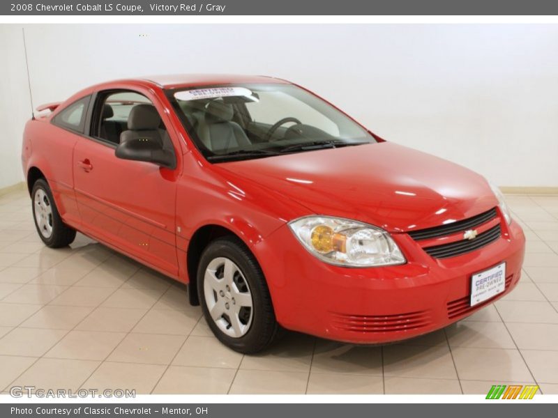 Victory Red / Gray 2008 Chevrolet Cobalt LS Coupe