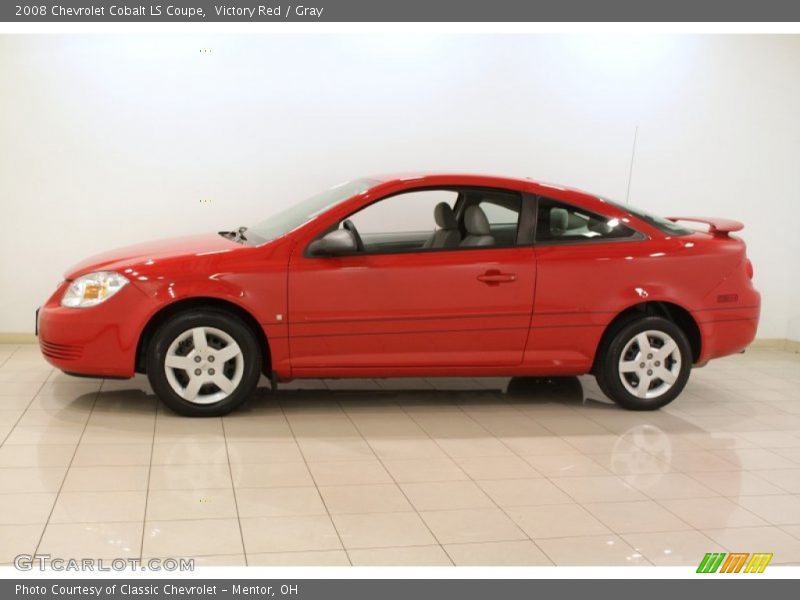 Victory Red / Gray 2008 Chevrolet Cobalt LS Coupe