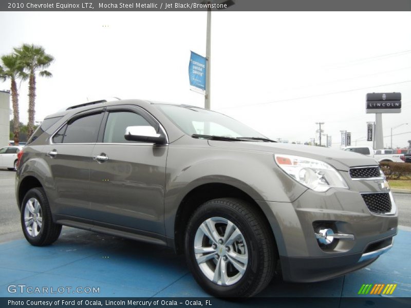 Mocha Steel Metallic / Jet Black/Brownstone 2010 Chevrolet Equinox LTZ