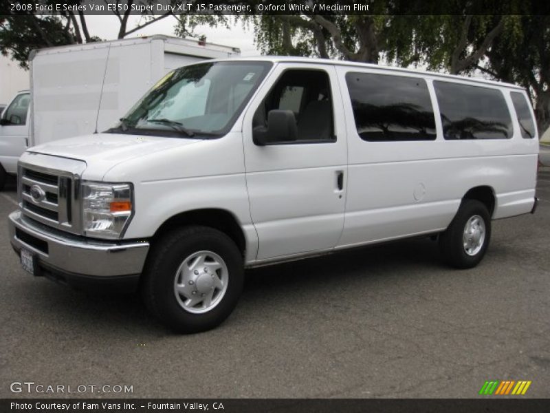 Oxford White / Medium Flint 2008 Ford E Series Van E350 Super Duty XLT 15 Passenger
