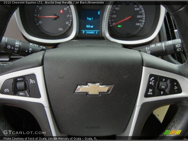 Mocha Steel Metallic / Jet Black/Brownstone 2010 Chevrolet Equinox LTZ